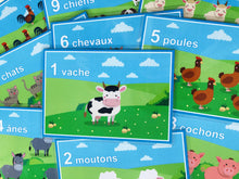 Charger l&#39;image dans la galerie, Cartes des nombres de 1 à 10 - Les animaux de la ferme