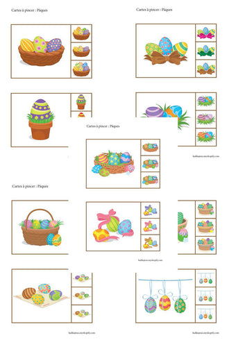 Fichier téléchargeable : Cartes à pincer Pâques