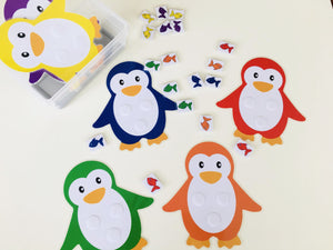 Cartes de tri des couleurs Pingouins - New look