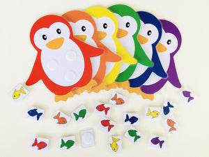 Cartes de tri des couleurs Pingouins - New look