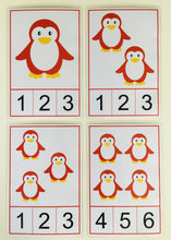 Charger l&#39;image dans la galerie, Cartes à compter Pingouins