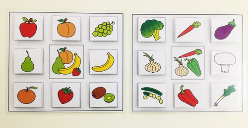 Cartes de tri fruits et légumes