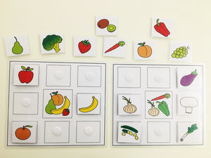Cartes de tri fruits et légumes