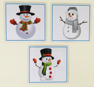 Cartes moitiés de Bonhomme de neige