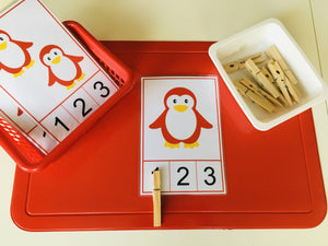 Cartes à compter Pingouins