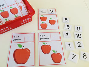 Cartes à compter Pommes